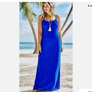 Lilly Pulitzer Avalon Baha Blue Beach Bungalow Lace Dress